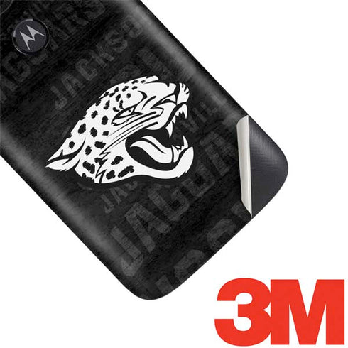 NFL Jacksonville Jaguars Black & White Moto E5 Play Skin